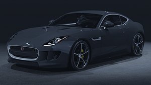 2015 Jaguar F-Type R Coupe 3D Model British Supercharged Sports Car Luxury Performance