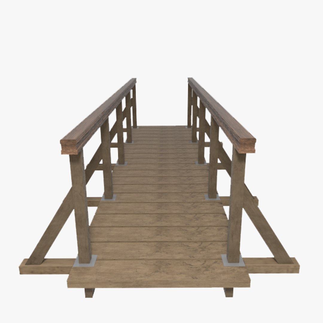 wooden bridge obj