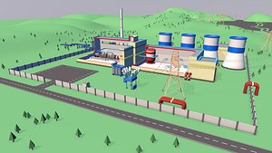 3D Thermal power plant model