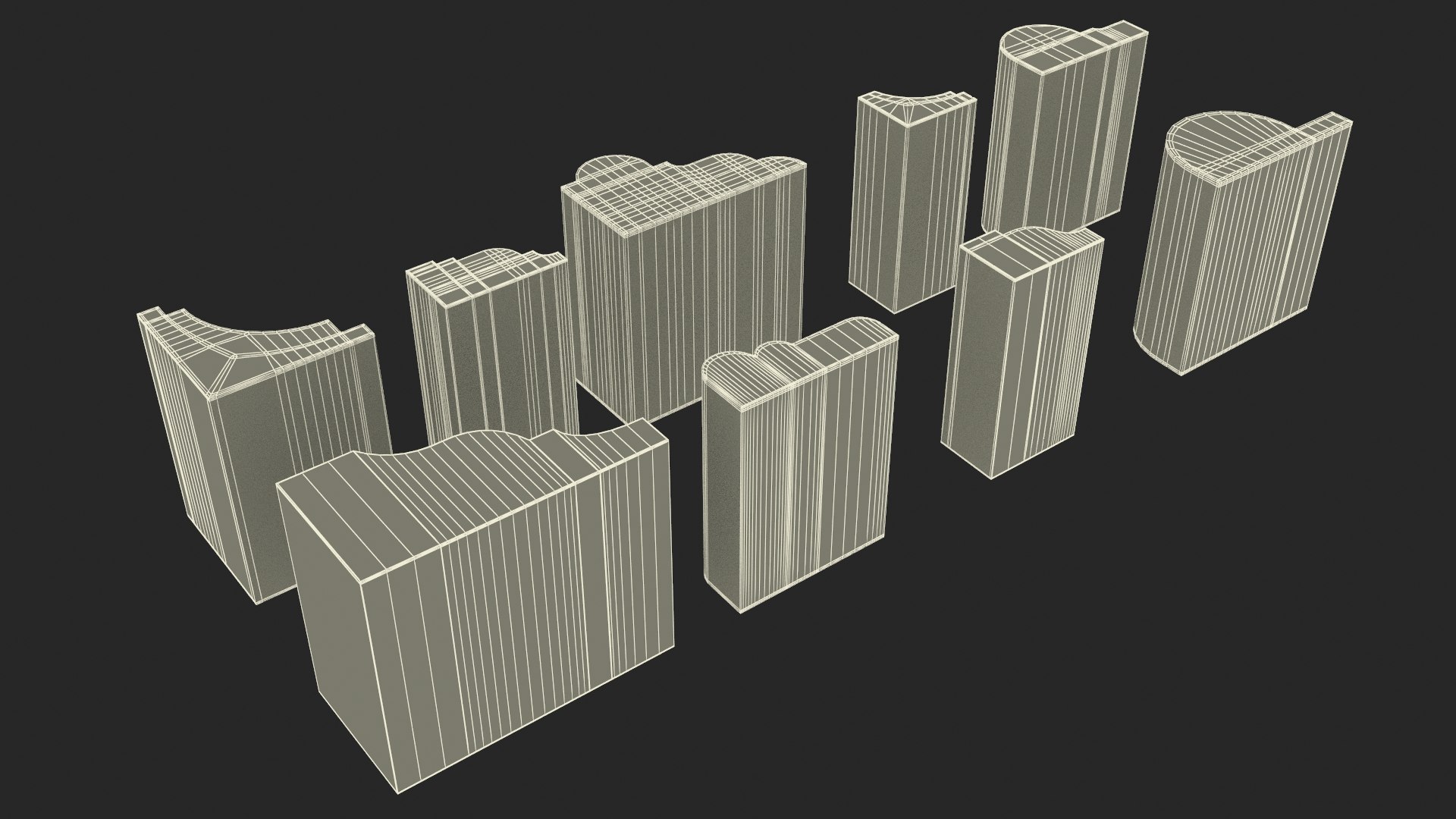 Set Molding Maple Part 1 3D Model - TurboSquid 2273085