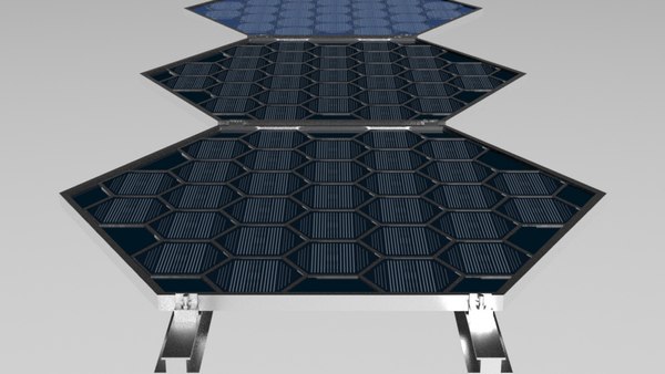 modelo 3d SolarPanel Hexagonal - TurboSquid 1921172