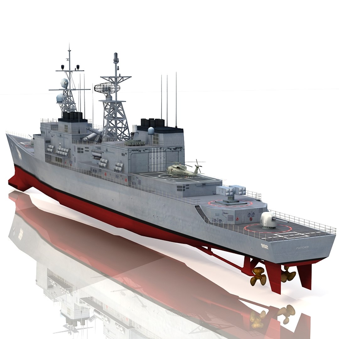 Uss Fletcher Dd-992 Dd 3ds