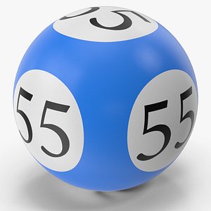 3D Bingo Ball 55 model