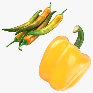 Yellow Pepper Collection 2 3D