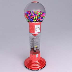 3d model of giant spiral gumball machine
