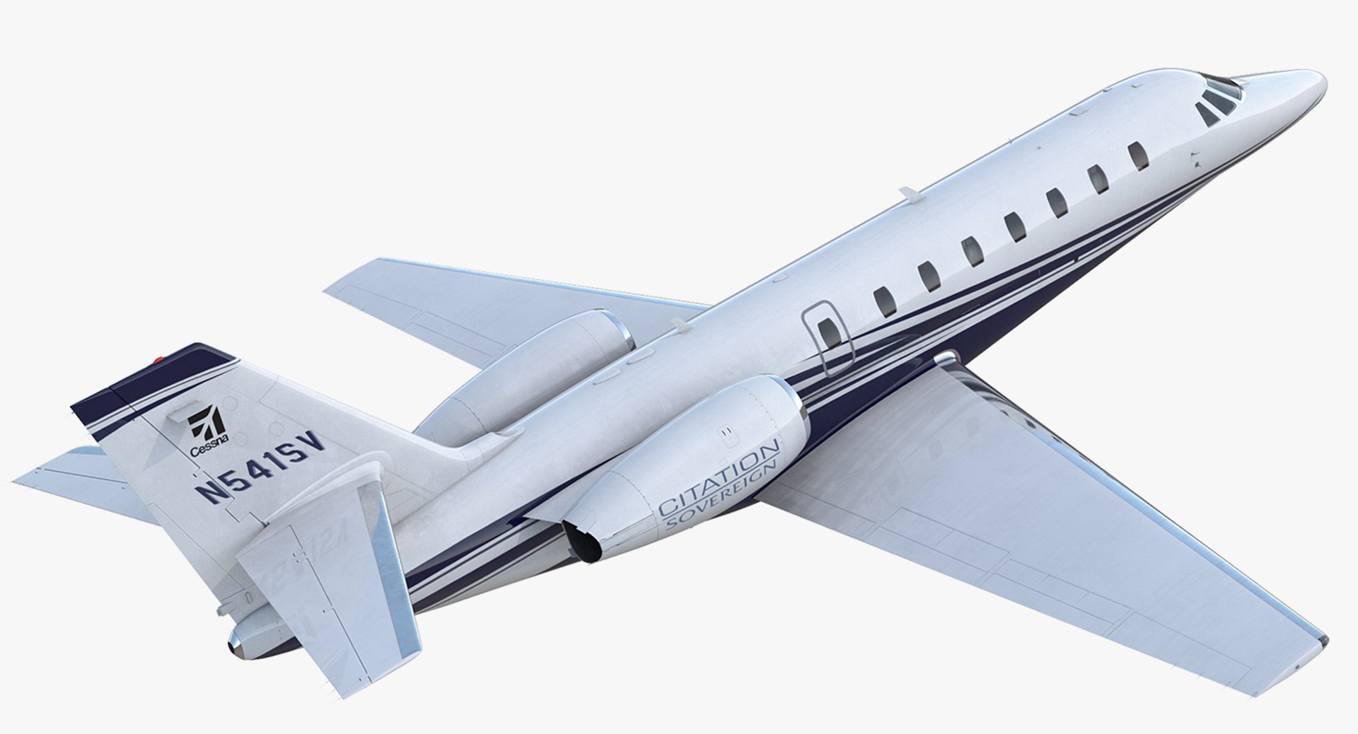 Cessna 680 Citation Sovereign Rigged 3D model preview
