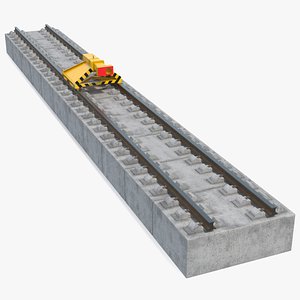 3D Sliding Track-End Stopper Yellow model