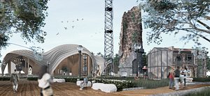 Bugrovski lighthouse festival design 3D