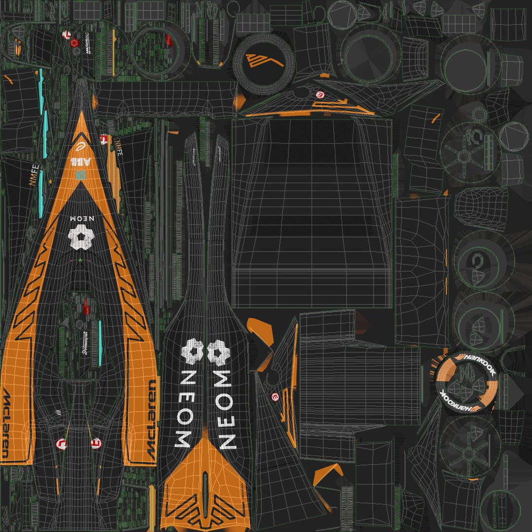 NEOM McLaren Formula E 2024 PBR 3D model https://p.turbosquid.com/ts-thumb/4v/1IdURj/8O/uv/jpg/1719310733/1920x1080/fit_q87/b6a1714d0b7e7a7c446e1457fe1ba7508cf877ae/uv.jpg