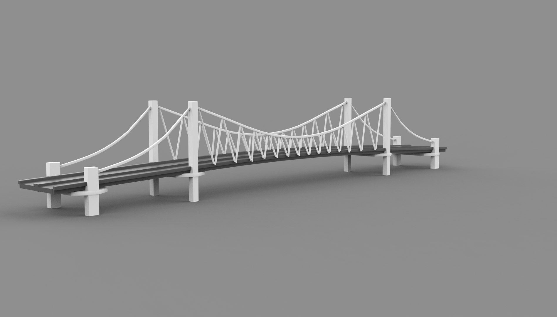 Suspension Bridge 3D Model 3D - TurboSquid 2527084