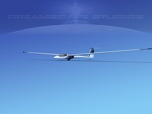 asw 22 sailplane 3d max