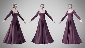 Dress 40 Grape 3D model