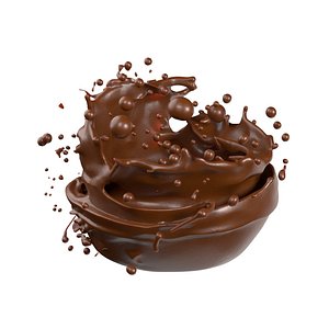 3D Chocolate splash v17