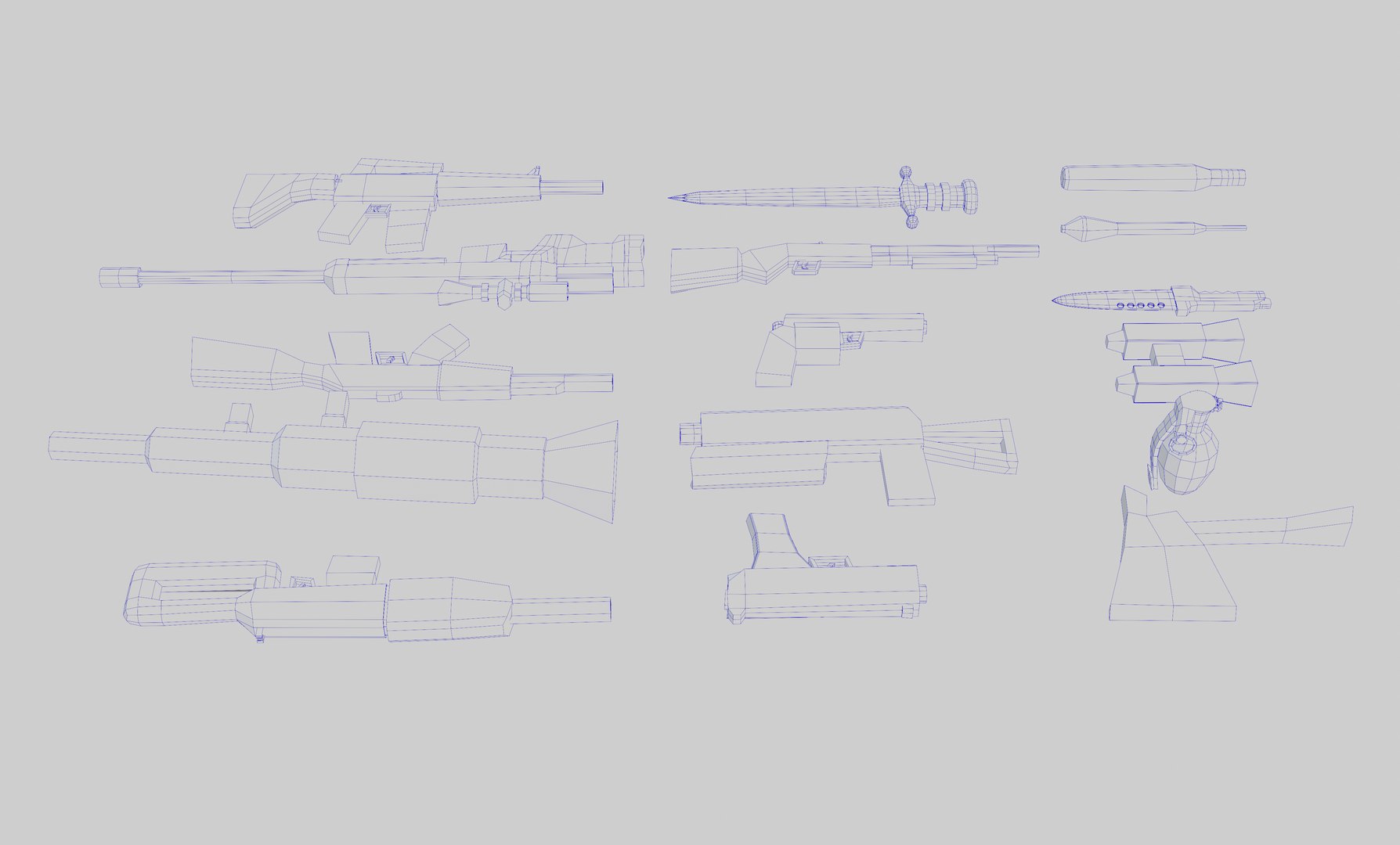 3D model low poly weapons full pack https://p.turbosquid.com/ts-thumb/4v/MUiKJS/cv/lowpolyweaponwireframe2/png/1700944953/1920x1080/fit_q87/f00a0fadc419fb5114996c8c1c9cf5ab631b71ce/lowpolyweaponwireframe2.jpg