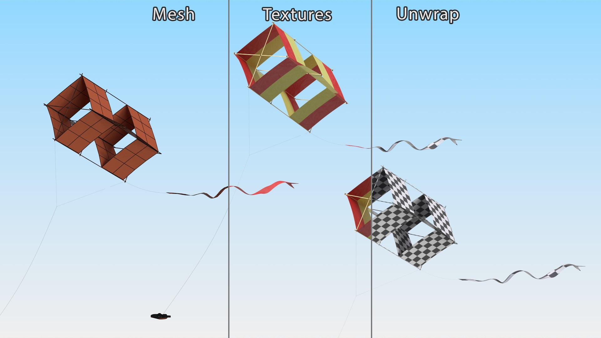 3D Box Kite - TurboSquid 2214670