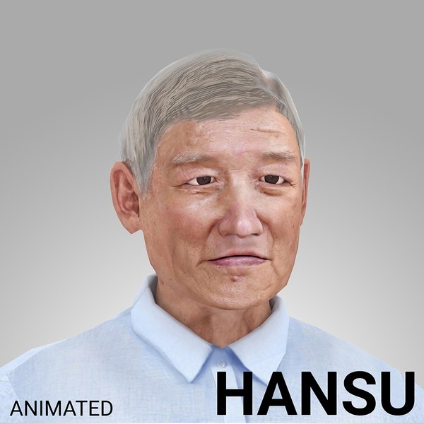 rigged male korean - 3D