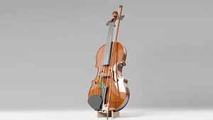 Violin with an integrated case
