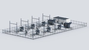 electrical substation 3D