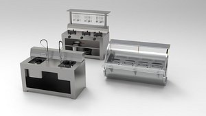 Commercial Kitchen Workstation - Pack 1
