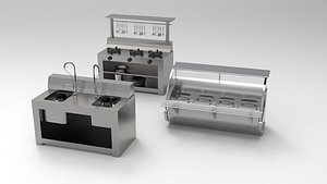 Commercial Kitchen Workstation - Pack 1