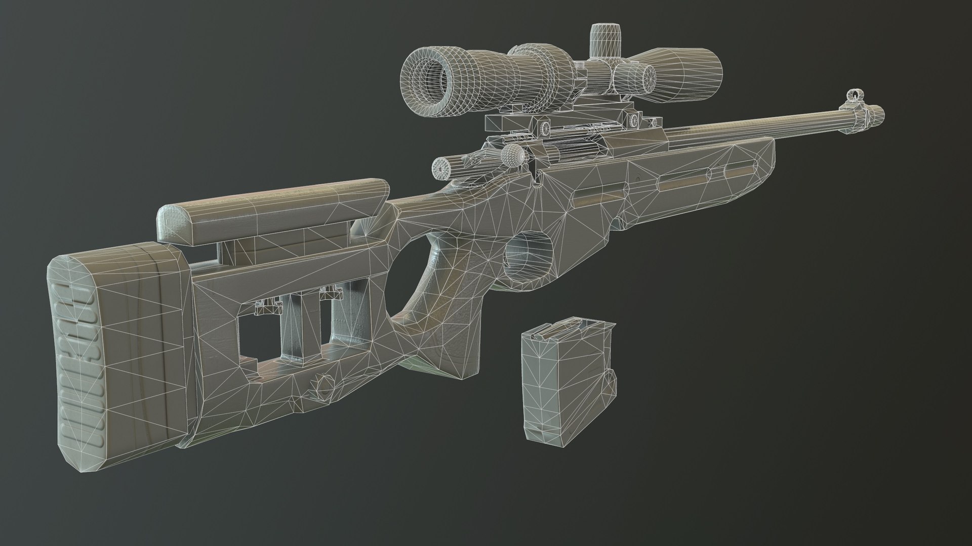 Sv-98 Sniper Rifle 3d Max