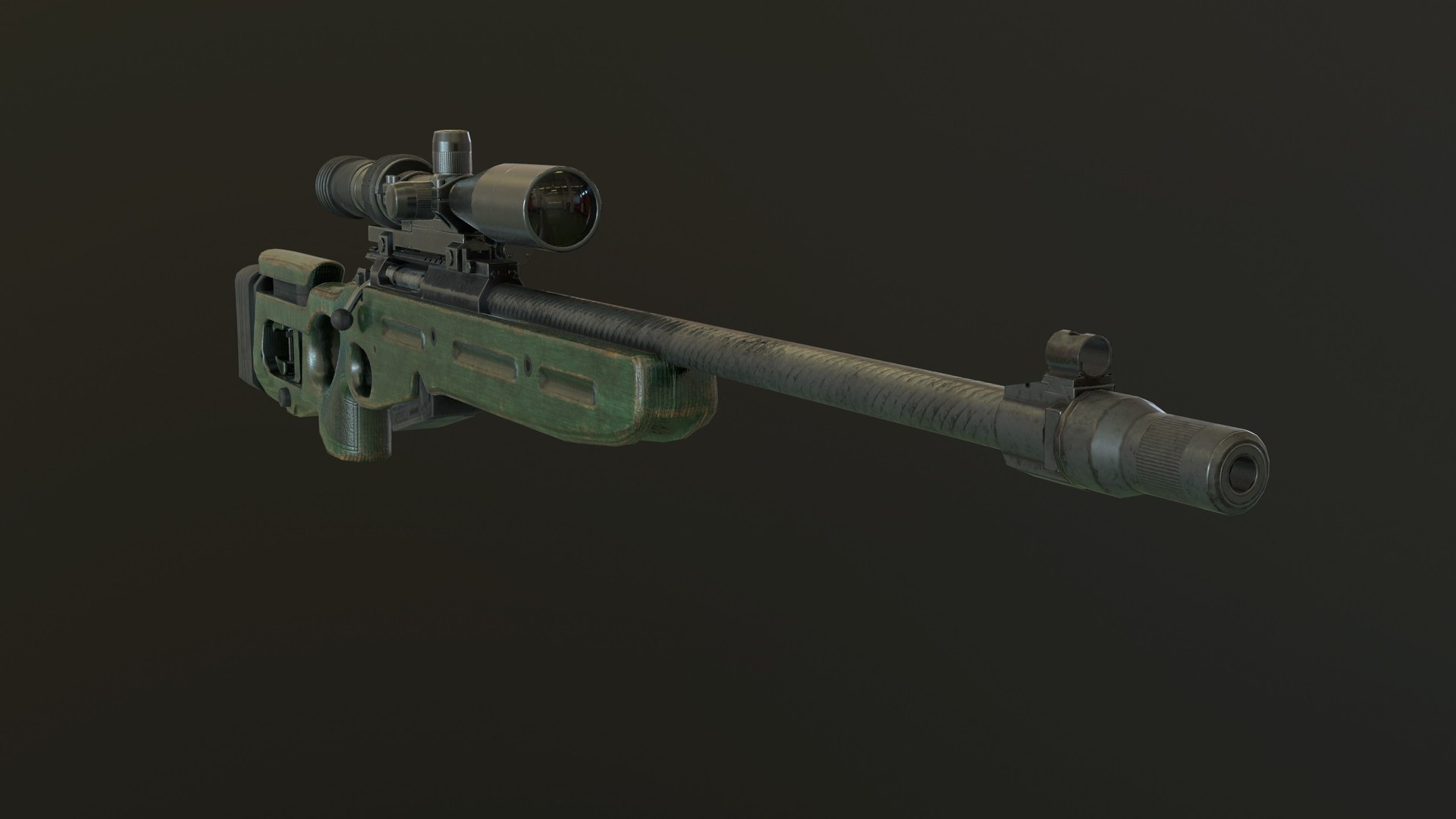 Sv-98 Sniper Rifle 3d Max