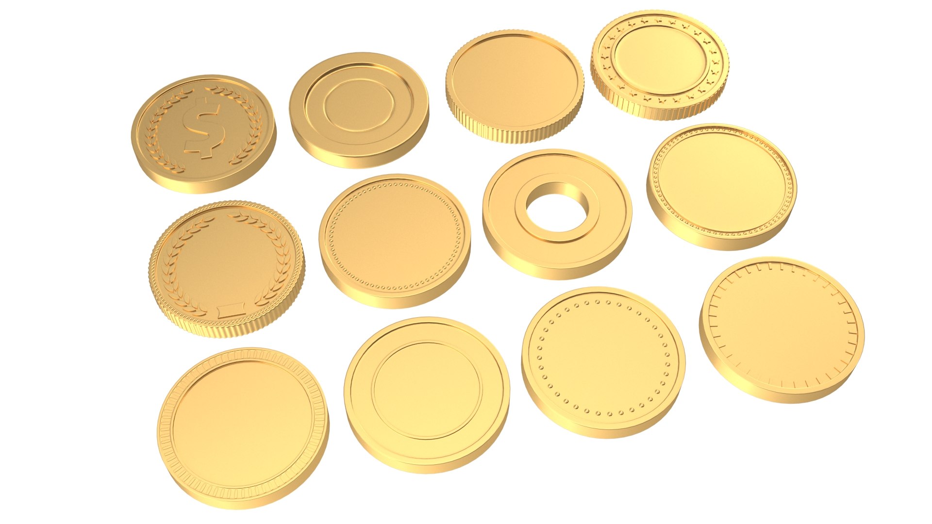 3D Coins Model - TurboSquid 2398879