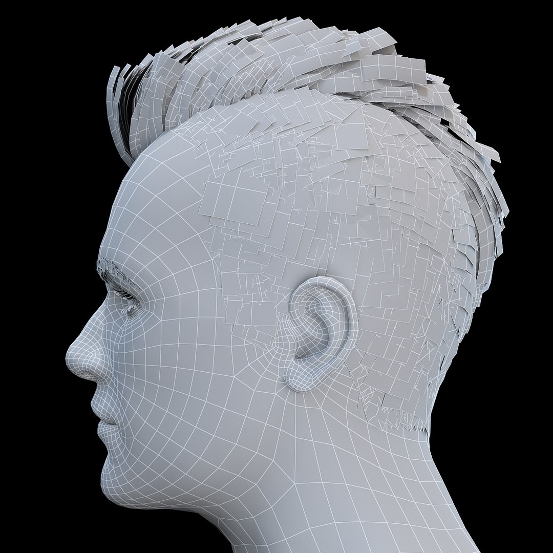 3D model realistic head hair - TurboSquid 1293637