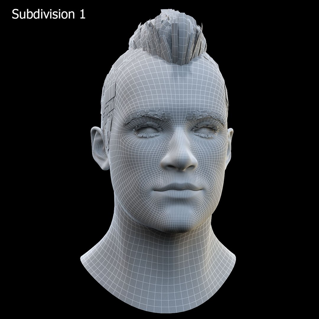 3D model realistic head hair - TurboSquid 1293637