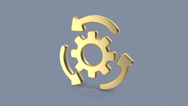 modelo 3d Símbolo de rueda de procesamiento en curso - TurboSquid 2066709