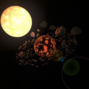 space scene 3D model