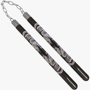 3d model nunchaku 2