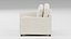 Ivory Two Seat Sofa with Box Arms
