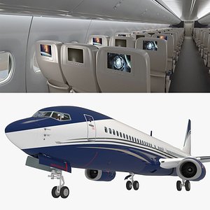 Boeing 737-900 Aircraft with Luxury Interior and Cockpit