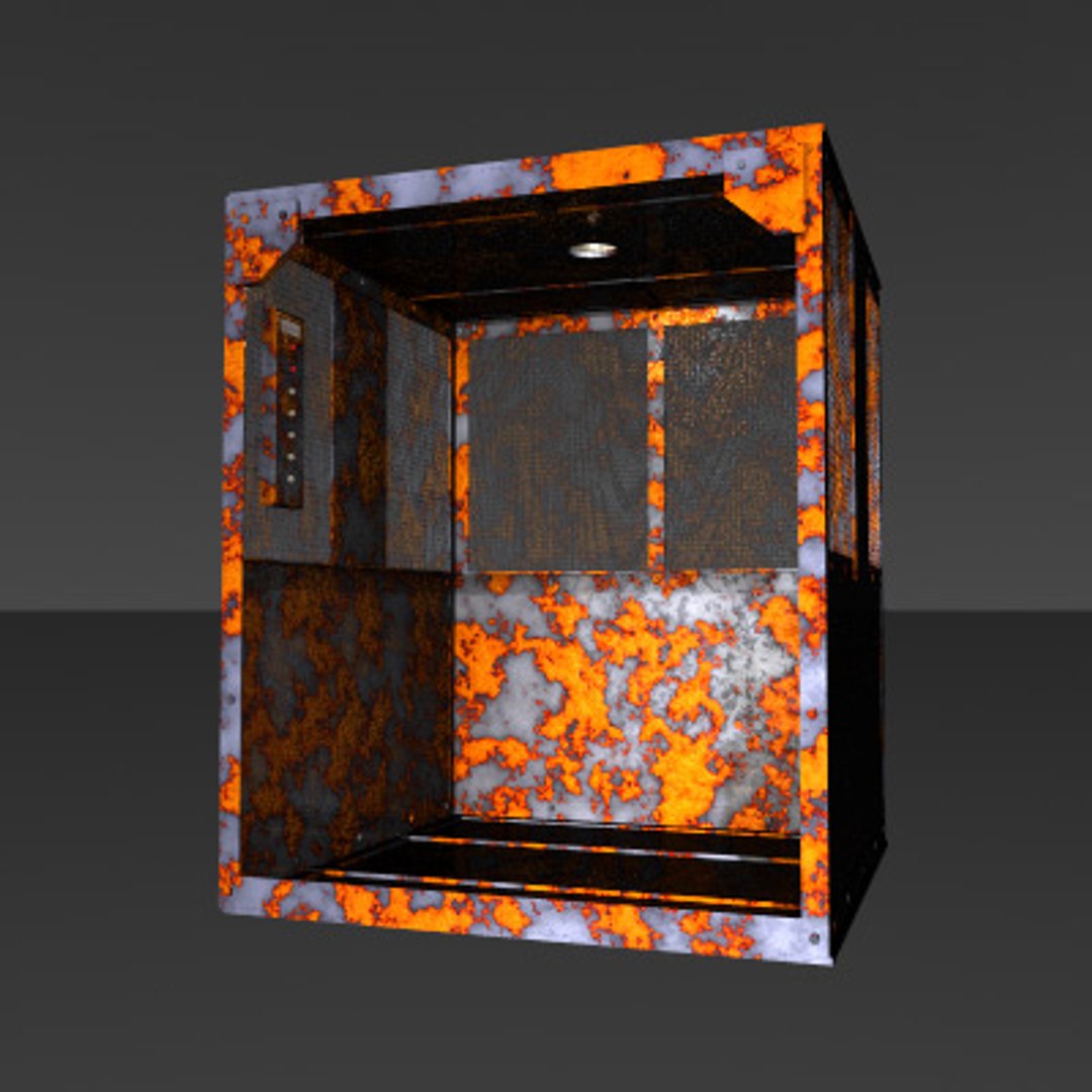 Rust Old Factory Elevator 3d Model