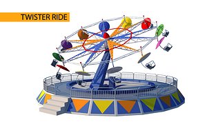 twister ride 3D model