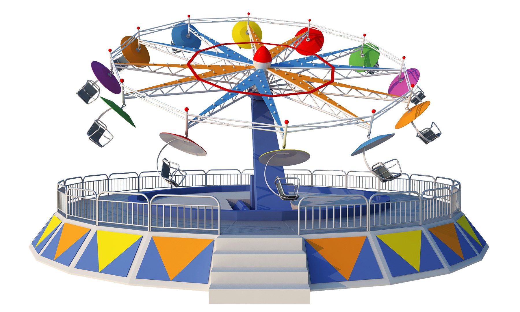 Twister ride 3D model - TurboSquid 1461820