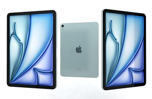 Apple iPad Air 11 2024 Blue Low Poly 3D model