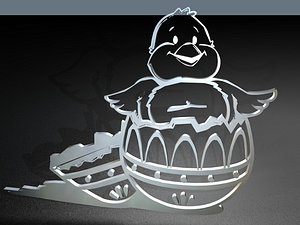easter chick egg 3d 3ds