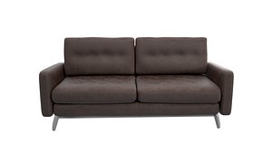BROWN LEATHER SOFA