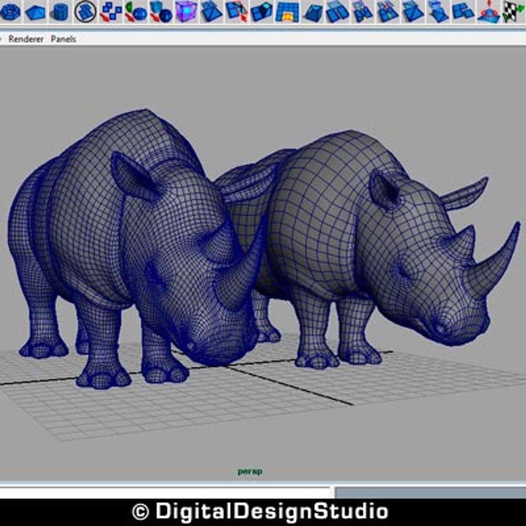 3d model rhinoceros