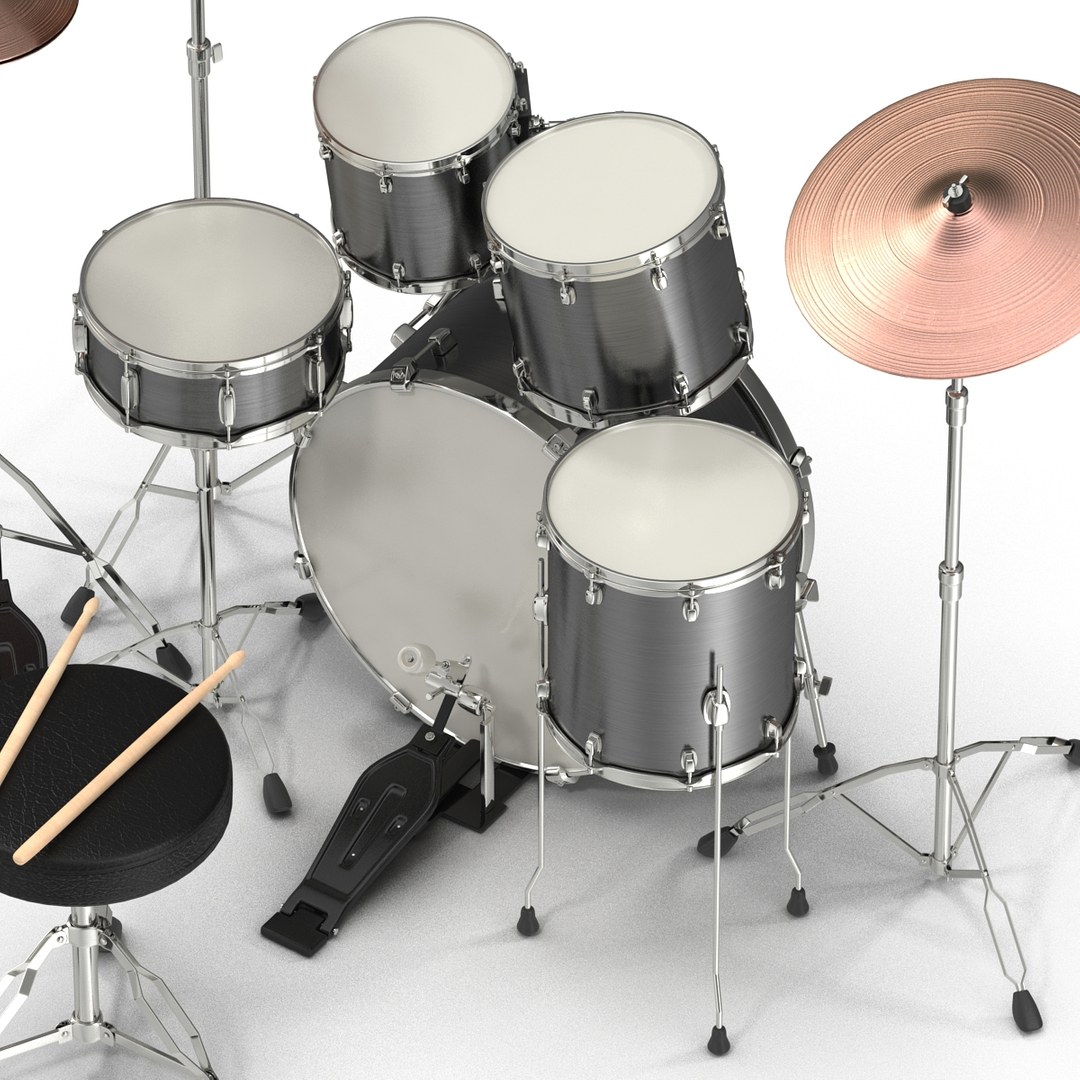 3d drum kit modeled