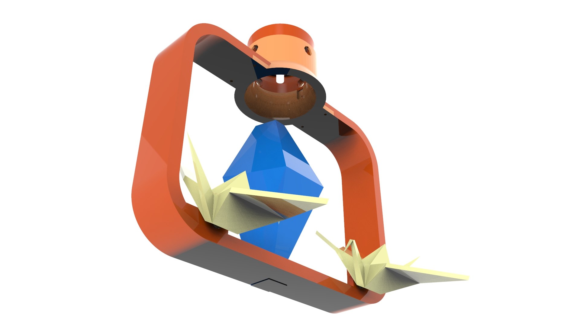 3D Diamond Origami Bird Lamp model TurboSquid 1782502