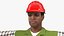 light skinned black builder 3D model
