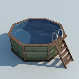pool garden 3D model