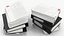 Office Document Stack with Ring Binders Black