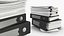 Office Document Stack with Ring Binders Black