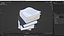 Office Document Stack with Ring Binders Black
