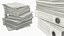 Office Document Stack with Ring Binders Black