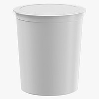Yogurt Container Type 04 Blank Blueberry Strawberry and Plain Label